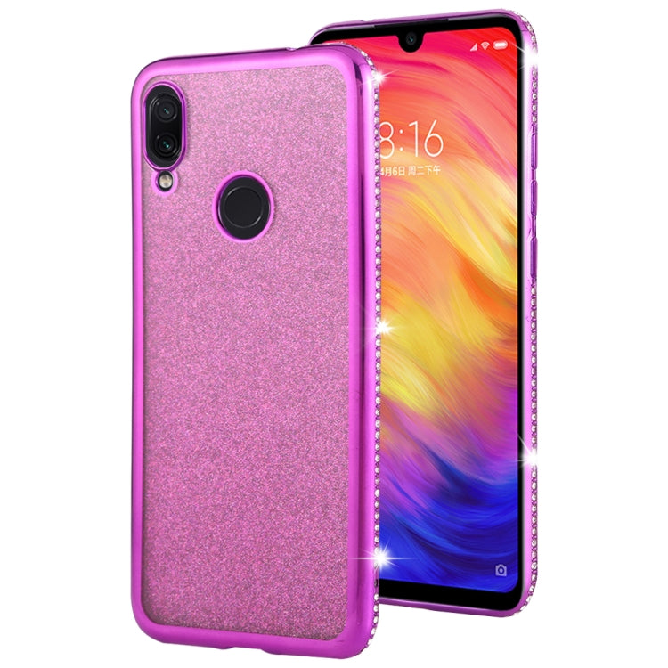 For Xiaomi Redmi Note 7 Diamond Encrusted Flash Powder TPU Case