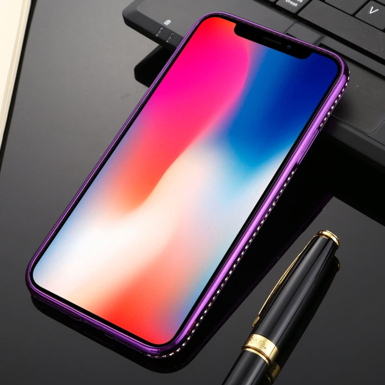 For iPhone X / XS Diamond Encrusted Flash Powder TPU Case