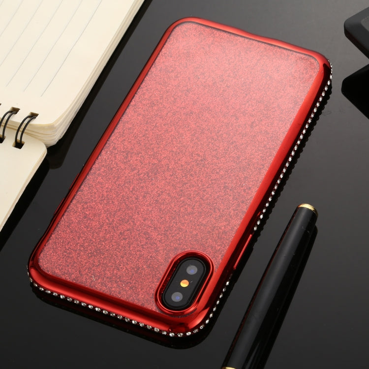 For iPhone X / XS Diamond Encrusted Flash Powder TPU Case