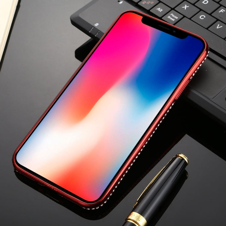For iPhone X / XS Diamond Encrusted Flash Powder TPU Case