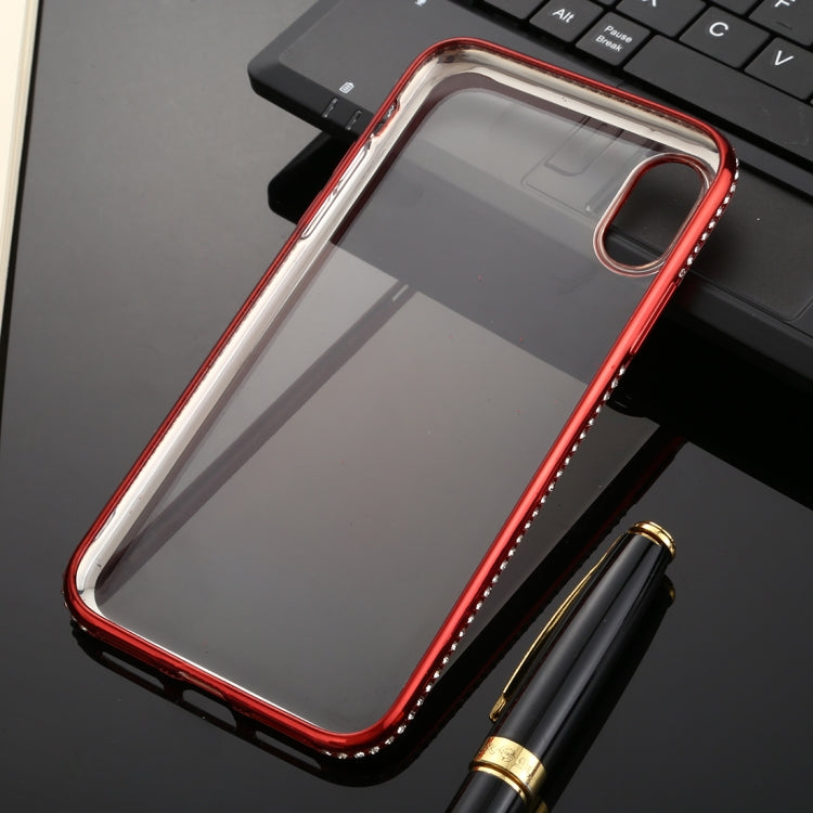 For iPhone X / XS Diamond Encrusted Flash Powder TPU Case