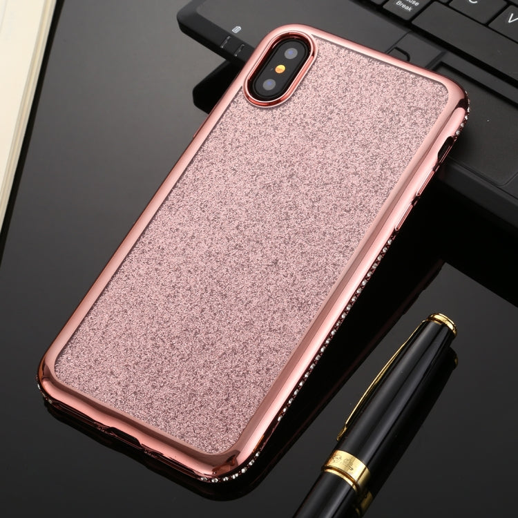 For iPhone X / XS Diamond Encrusted Flash Powder TPU Case