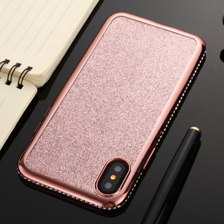 For iPhone X / XS Diamond Encrusted Flash Powder TPU Case
