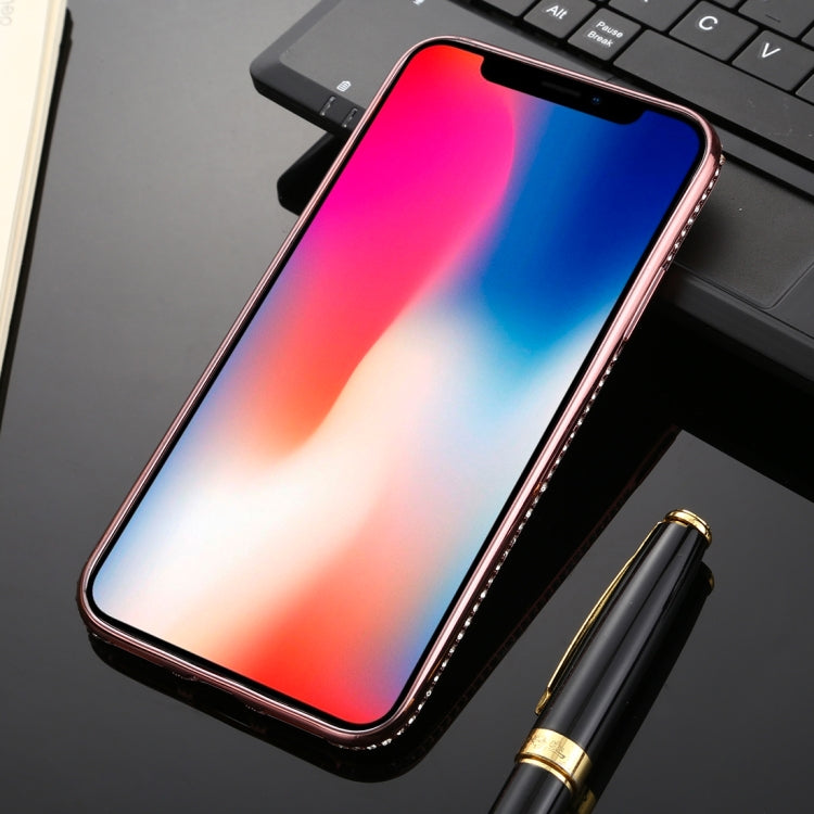 For iPhone X / XS Diamond Encrusted Flash Powder TPU Case