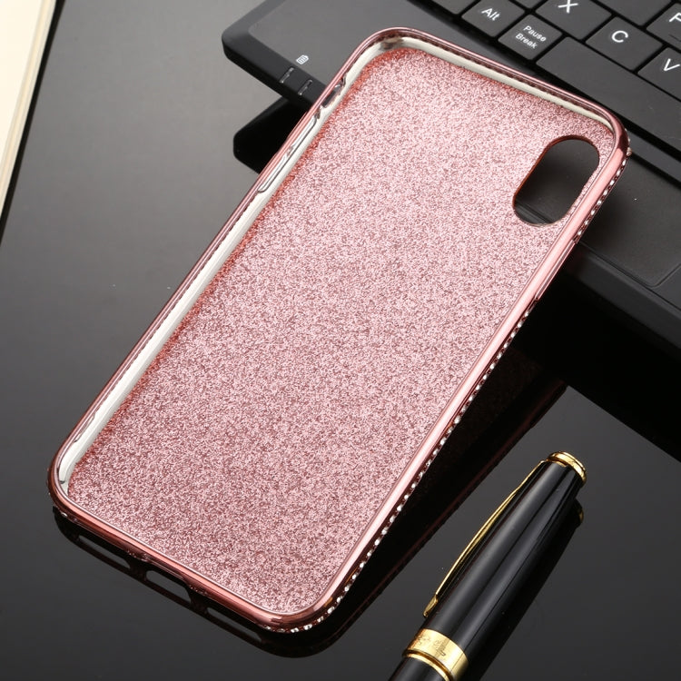 For iPhone X / XS Diamond Encrusted Flash Powder TPU Case