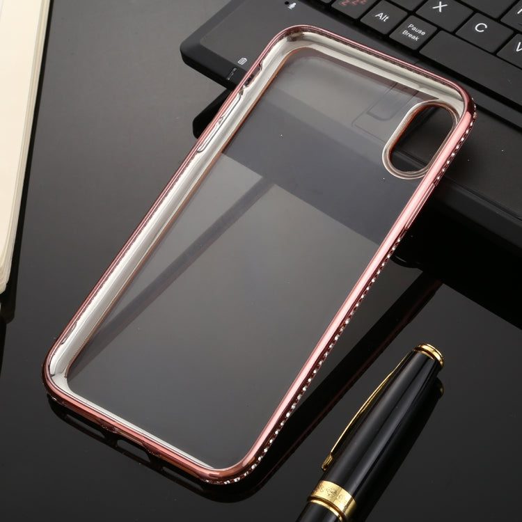 For iPhone X / XS Diamond Encrusted Flash Powder TPU Case
