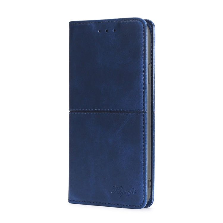 For iPhone 13 Cow Texture Magnetic Horizontal Flip Leather Case with Holder & Card Slots