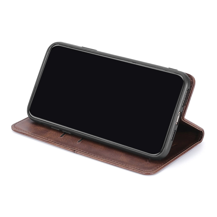 For iPhone 13 Cow Texture Magnetic Horizontal Flip Leather Case with Holder & Card Slots