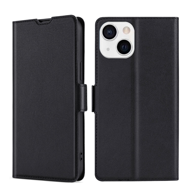 For iPhone 13 mini Ultra-thin Voltage Side Buckle PU + TPU Horizontal Flip Leather Case with Holder & Card Slot