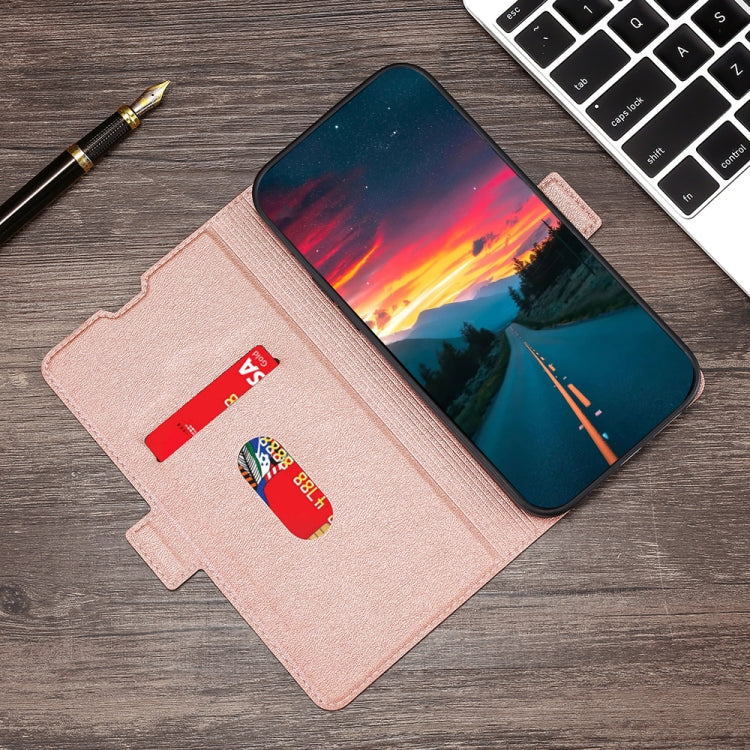 For iPhone 13 mini Ultra-thin Voltage Side Buckle PU + TPU Horizontal Flip Leather Case with Holder & Card Slot