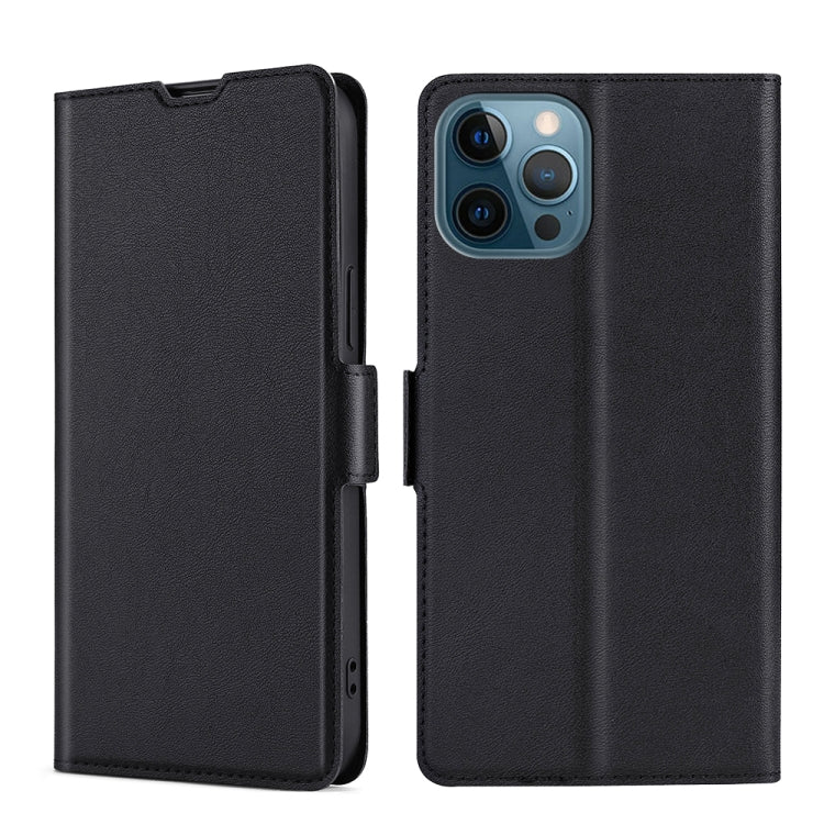 For iPhone 13 Pro Ultra-thin Voltage Side Buckle PU + TPU Horizontal Flip Leather Case with Holder & Card Slot