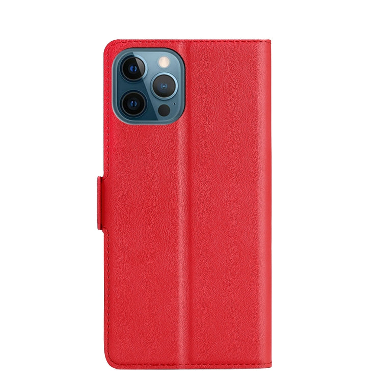 For iPhone 13 Pro Max Ultra-thin Voltage Side Buckle PU + TPU Horizontal Flip Leather Case with Holder & Card Slot
