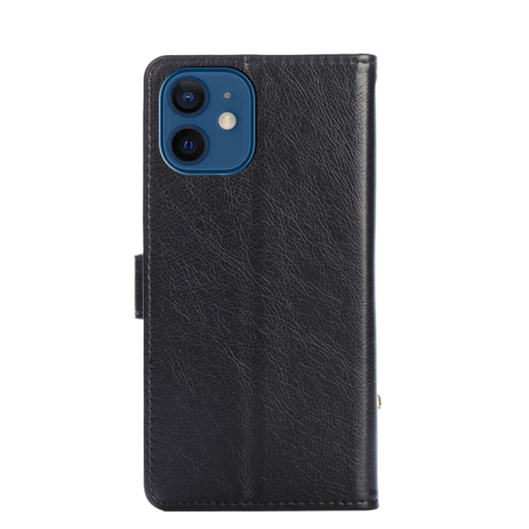 For iPhone 13 Zipper Bag PU + TPU Horizontal Flip Leather Case with Holder & Card Slot & Wallet & Lanyard