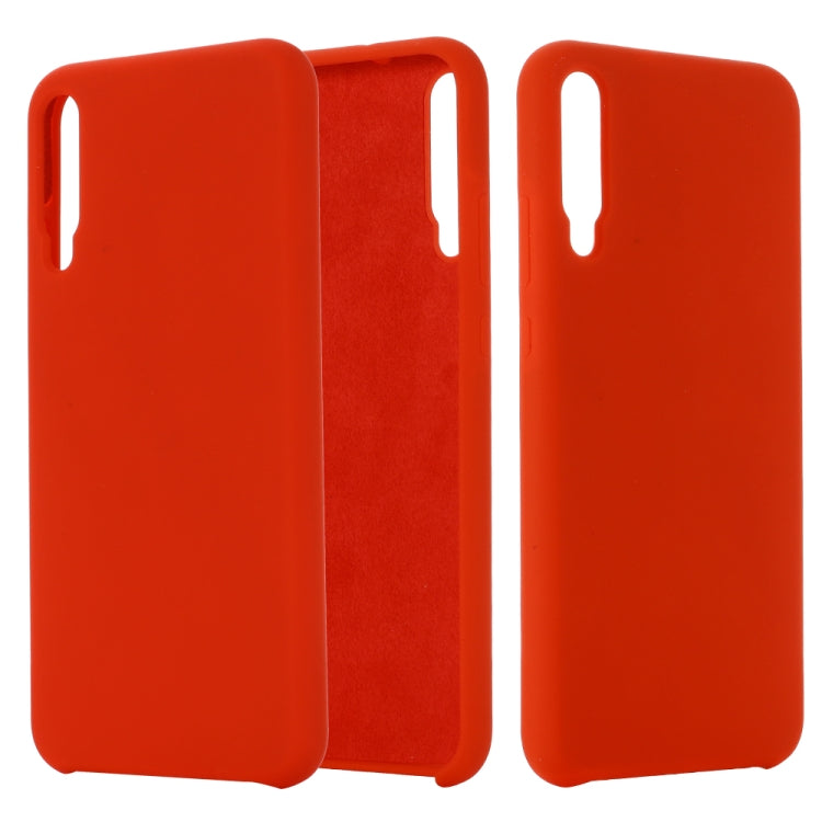 For Huawei Honor Play 3 Solid Color Liquid Silicone Dropproof Full Coverage Protective Case