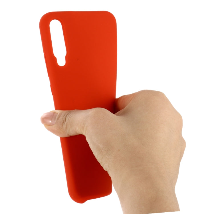 For Huawei Honor Play 3 Solid Color Liquid Silicone Dropproof Full Coverage Protective Case