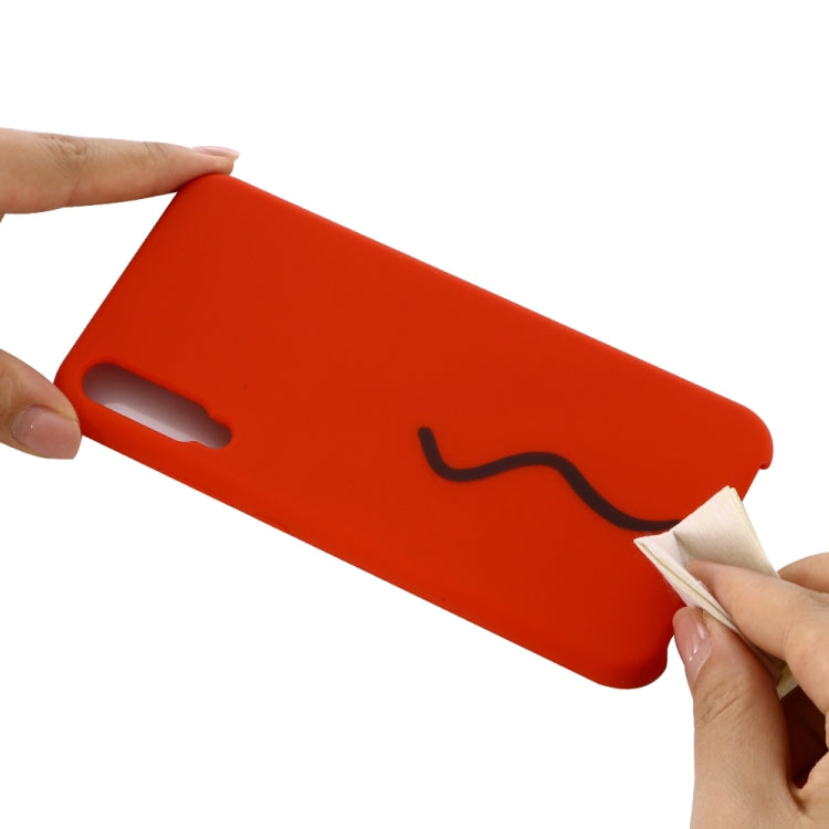 For Huawei Honor Play 3 Solid Color Liquid Silicone Dropproof Full Coverage Protective Case