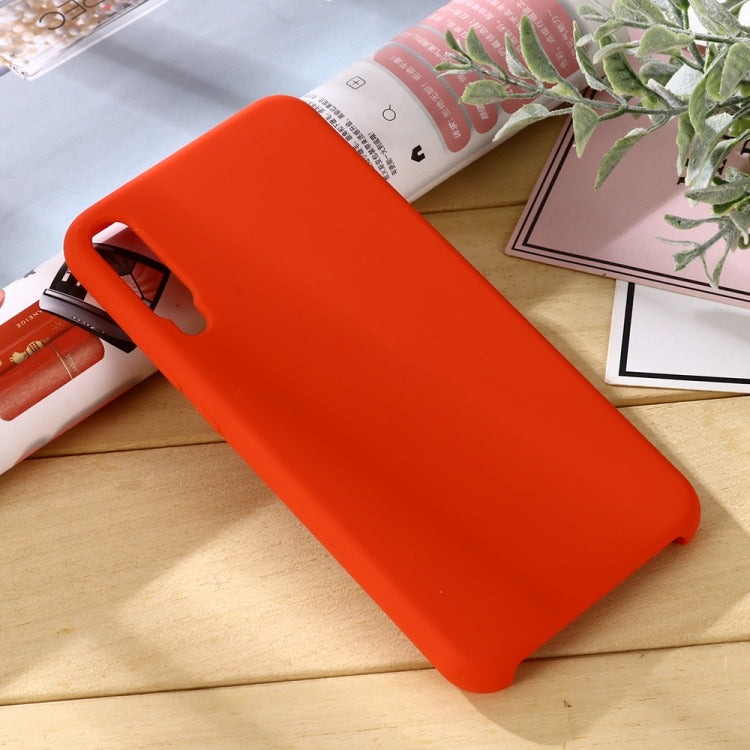 For Huawei Honor Play 3 Solid Color Liquid Silicone Dropproof Full Coverage Protective Case