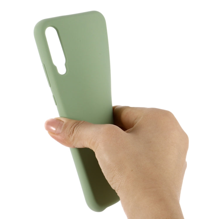 For Huawei Honor Play 3 Solid Color Liquid Silicone Dropproof Full Coverage Protective Case