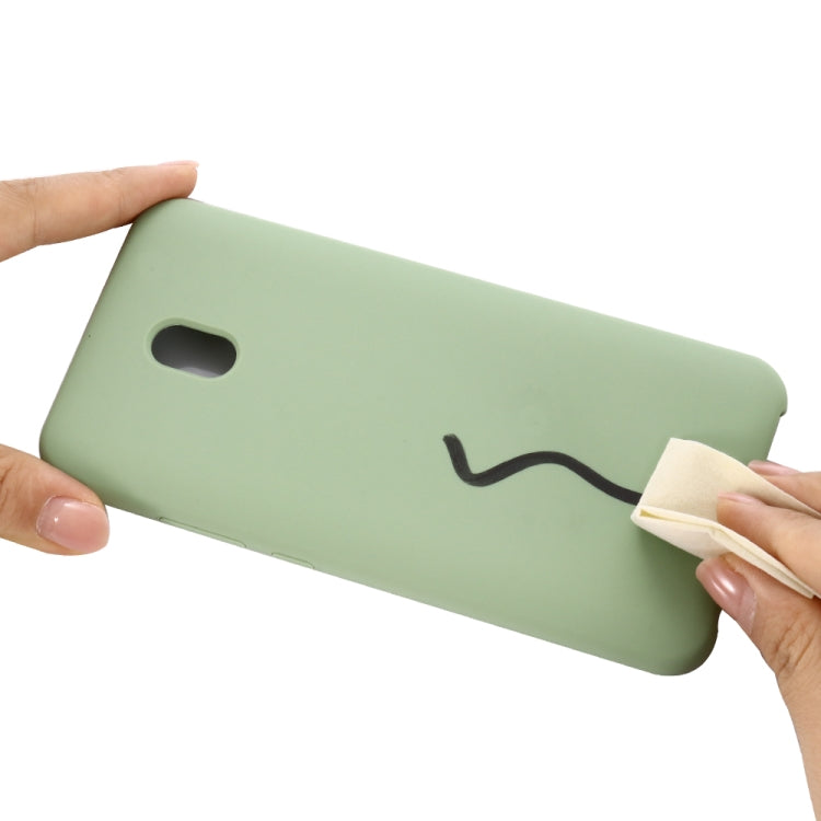 For Xiaomi Redmi 8A Solid Color Liquid Silicone Dropproof Full Coverage Protective Case