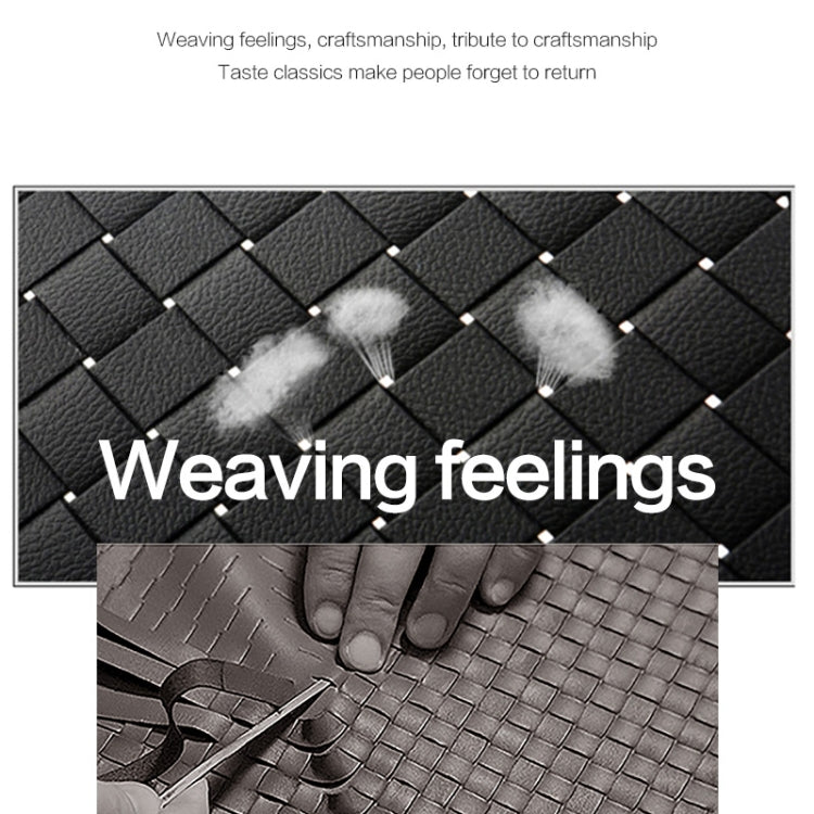 For iPhone 11 TJ KINGS Weaving Series Shockproof TPU + Hand Made Weaving PU Case