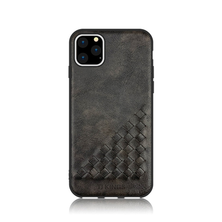 For iPhone 11 TJ KINGS Weaving Series Shockproof TPU + Hand Made Weaving PU Case