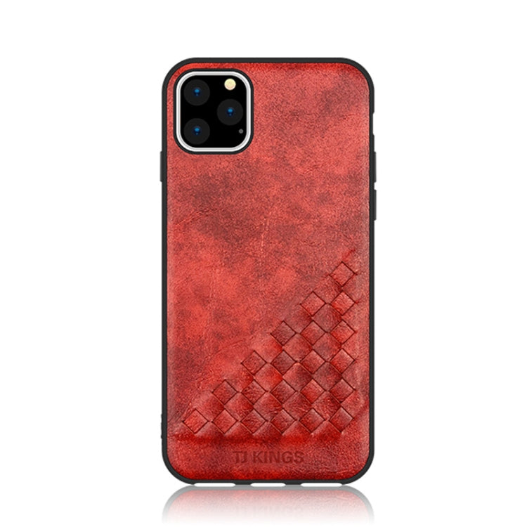 For iPhone 11 TJ KINGS Weaving Series Shockproof TPU + Hand Made Weaving PU Case