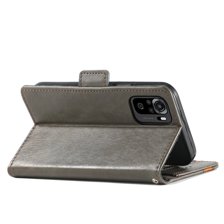 For Xiaomi Redmi Note 10 CaseNeo Business Splicing Dual Magnetic Buckle Horizontal Flip PU Leather Case with Holder & Card Slots & Wallet