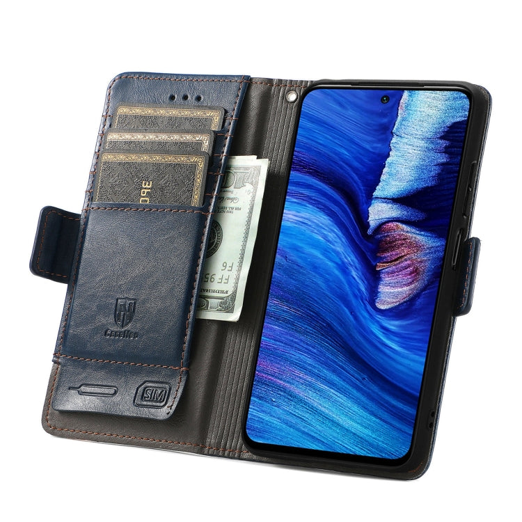 For Xiaomi Redmi Note 10 5G CaseNeo Business Splicing Dual Magnetic Buckle Horizontal Flip PU Leather Case with Holder & Card Slots & Wallet
