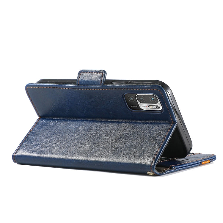 For Xiaomi Redmi Note 10 5G CaseNeo Business Splicing Dual Magnetic Buckle Horizontal Flip PU Leather Case with Holder & Card Slots & Wallet