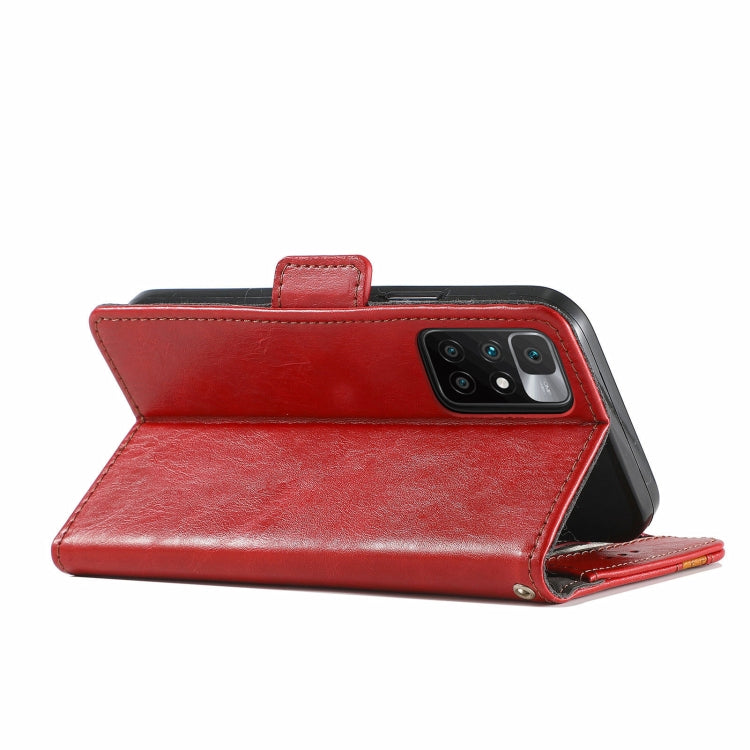 For Xiaomi Redmi 10 CaseNeo Business Splicing Dual Magnetic Buckle Horizontal Flip PU Leather Case with Holder & Card Slots & Wallet