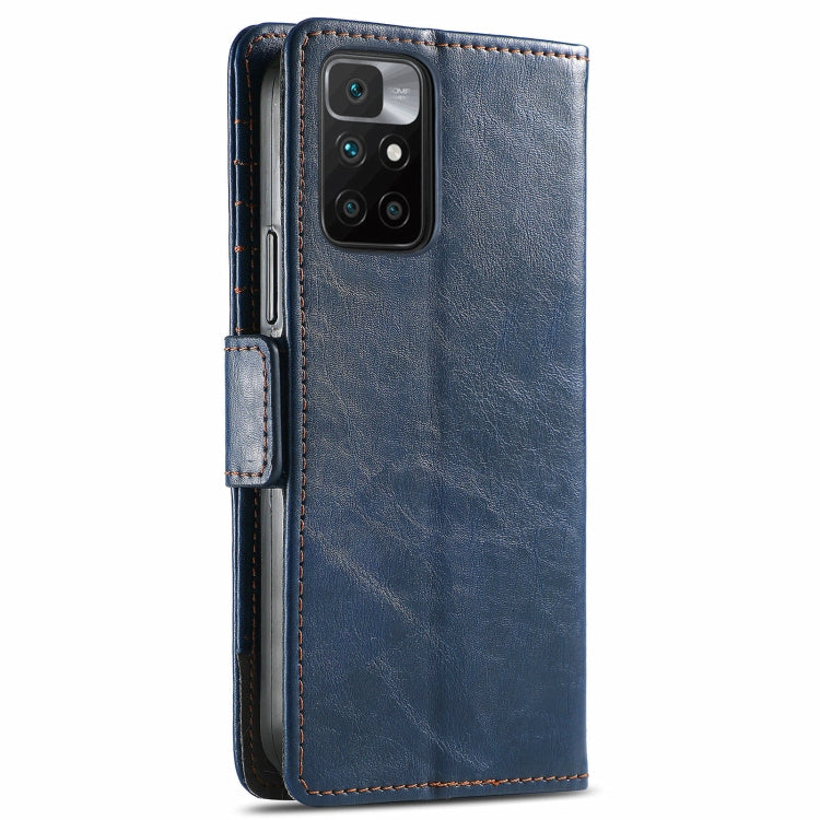 For Xiaomi Redmi 10 CaseNeo Business Splicing Dual Magnetic Buckle Horizontal Flip PU Leather Case with Holder & Card Slots & Wallet