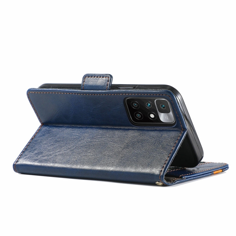 For Xiaomi Redmi 10 CaseNeo Business Splicing Dual Magnetic Buckle Horizontal Flip PU Leather Case with Holder & Card Slots & Wallet