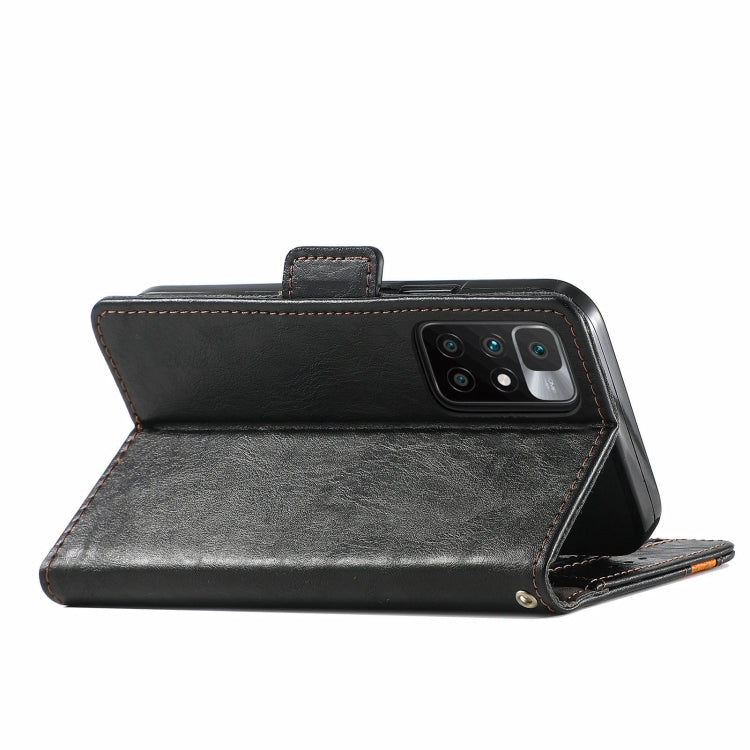 For Xiaomi Redmi 10 CaseNeo Business Splicing Dual Magnetic Buckle Horizontal Flip PU Leather Case with Holder & Card Slots & Wallet