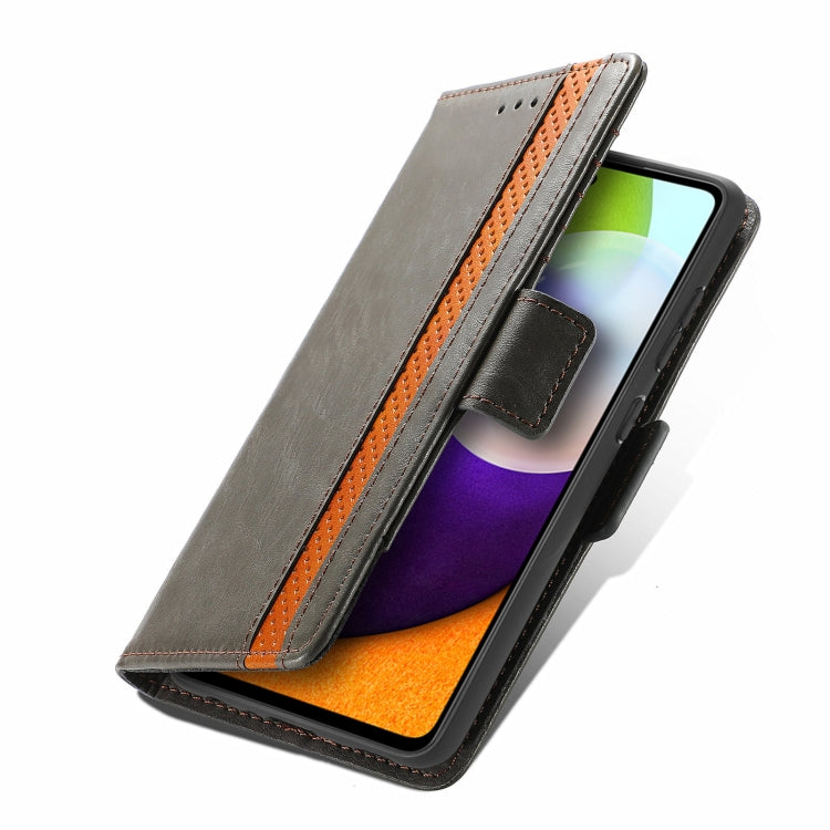 For Samsung Galaxy A52 5G CaseNeo Business Splicing Dual Magnetic Buckle Horizontal Flip PU Leather Case with Holder & Card Slots & Wallet