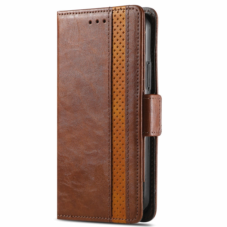 For Samsung Galaxy A52 5G CaseNeo Business Splicing Dual Magnetic Buckle Horizontal Flip PU Leather Case with Holder & Card Slots & Wallet
