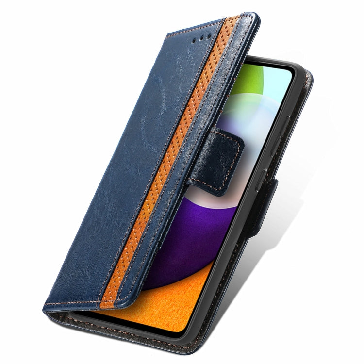 For Samsung Galaxy A52 5G CaseNeo Business Splicing Dual Magnetic Buckle Horizontal Flip PU Leather Case with Holder & Card Slots & Wallet