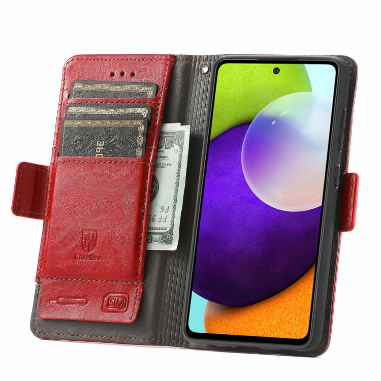 For Samsung Galaxy A72 5G CaseNeo Business Splicing Dual Magnetic Buckle Horizontal Flip PU Leather Case with Holder & Card Slots & Wallet