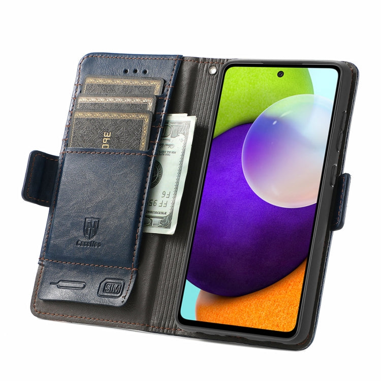 For Samsung Galaxy A72 5G CaseNeo Business Splicing Dual Magnetic Buckle Horizontal Flip PU Leather Case with Holder & Card Slots & Wallet