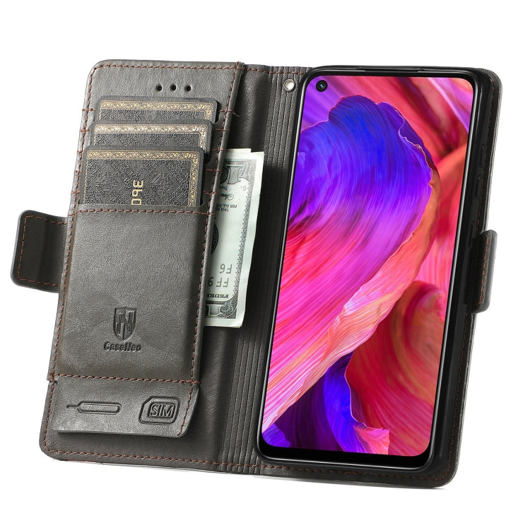 For OPPO A93 5G CaseNeo Business Splicing Dual Magnetic Buckle Horizontal Flip PU Leather Case with Holder & Card Slots & Wallet
