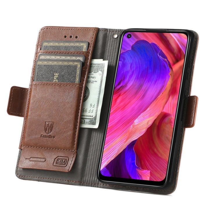 For OPPO A93 5G CaseNeo Business Splicing Dual Magnetic Buckle Horizontal Flip PU Leather Case with Holder & Card Slots & Wallet