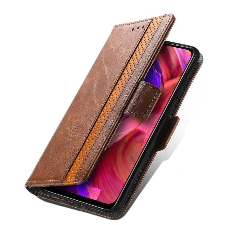 For OPPO A93 5G CaseNeo Business Splicing Dual Magnetic Buckle Horizontal Flip PU Leather Case with Holder & Card Slots & Wallet