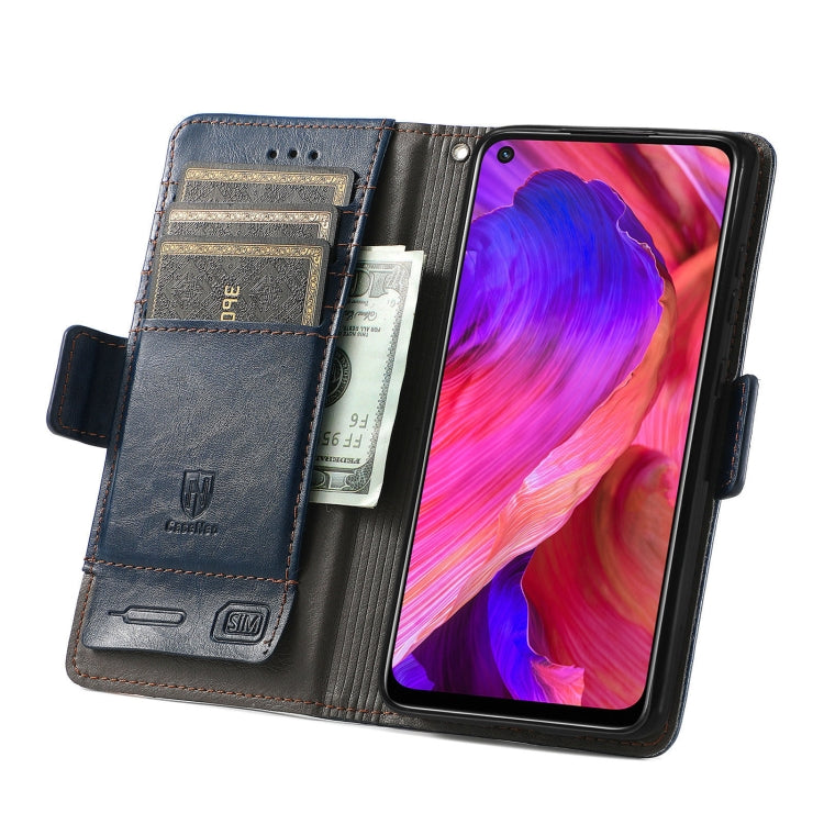 For OPPO A93 5G CaseNeo Business Splicing Dual Magnetic Buckle Horizontal Flip PU Leather Case with Holder & Card Slots & Wallet