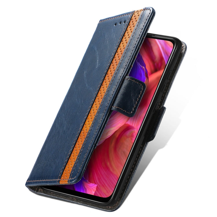 For OPPO A93 5G CaseNeo Business Splicing Dual Magnetic Buckle Horizontal Flip PU Leather Case with Holder & Card Slots & Wallet