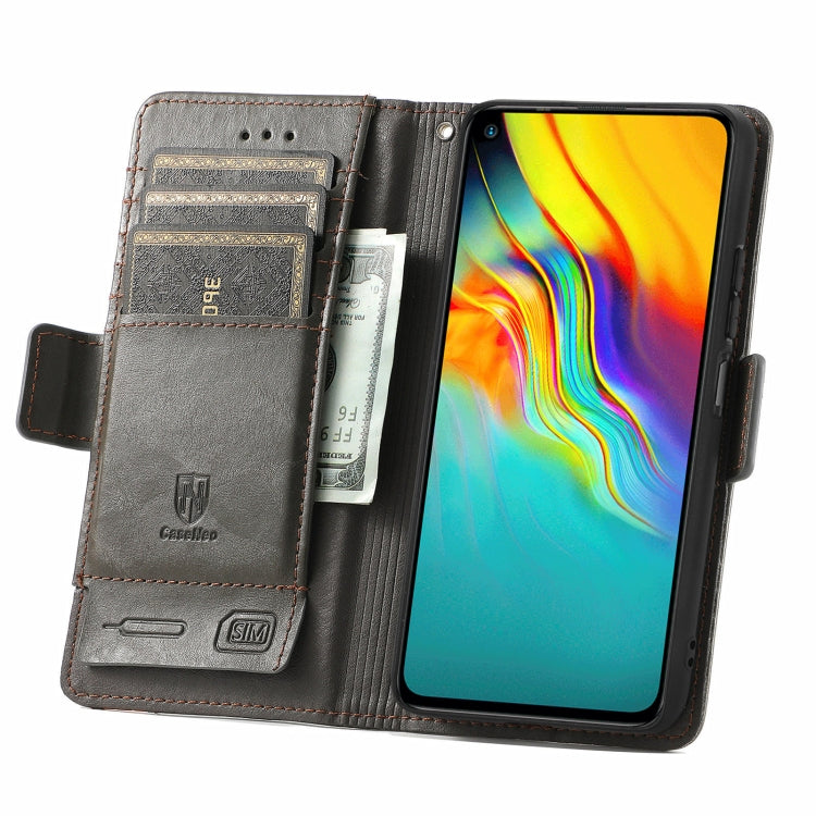 For Infinix Hot 9 CaseNeo Business Splicing Dual Magnetic Buckle Horizontal Flip PU Leather Case with Holder & Card Slots & Wallet
