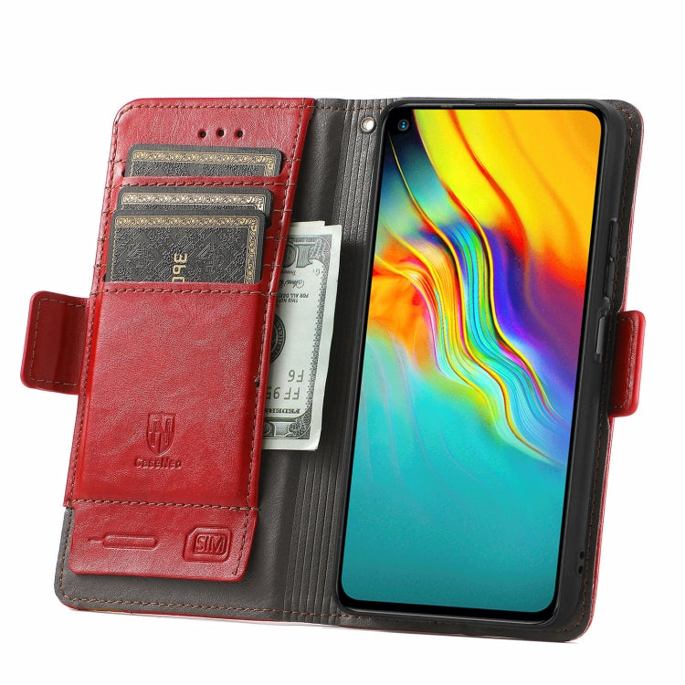 For Infinix Hot 9 CaseNeo Business Splicing Dual Magnetic Buckle Horizontal Flip PU Leather Case with Holder & Card Slots & Wallet