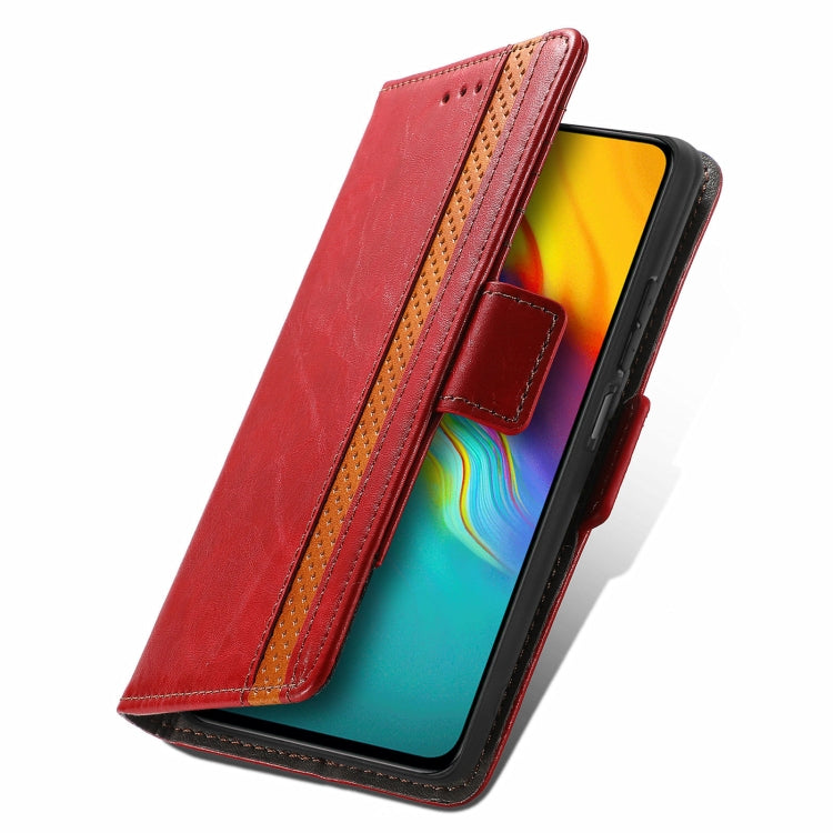 For Infinix Hot 9 CaseNeo Business Splicing Dual Magnetic Buckle Horizontal Flip PU Leather Case with Holder & Card Slots & Wallet