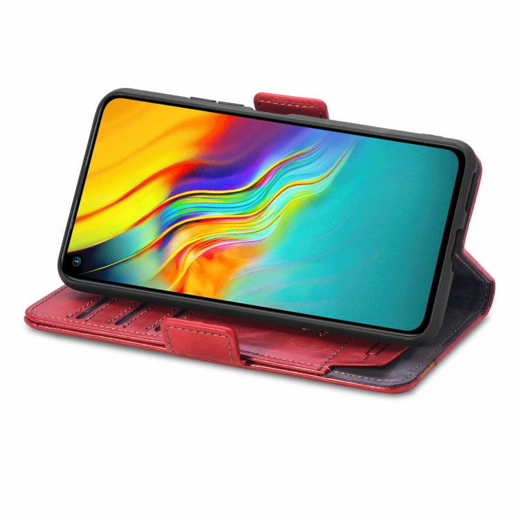 For Infinix Hot 9 CaseNeo Business Splicing Dual Magnetic Buckle Horizontal Flip PU Leather Case with Holder & Card Slots & Wallet