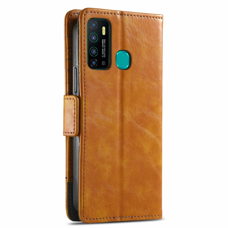 For Infinix Hot 9 CaseNeo Business Splicing Dual Magnetic Buckle Horizontal Flip PU Leather Case with Holder & Card Slots & Wallet