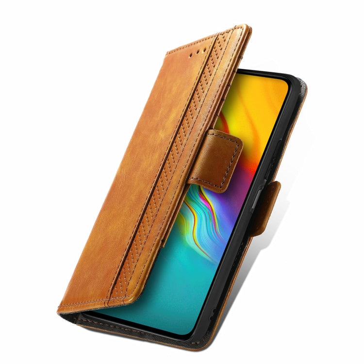 For Infinix Hot 9 CaseNeo Business Splicing Dual Magnetic Buckle Horizontal Flip PU Leather Case with Holder & Card Slots & Wallet