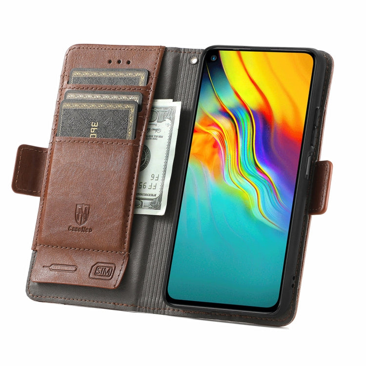 For Infinix Hot 9 CaseNeo Business Splicing Dual Magnetic Buckle Horizontal Flip PU Leather Case with Holder & Card Slots & Wallet